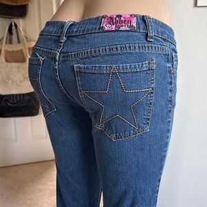 y2k 2000s abbey dawn star pocket low rise jeans